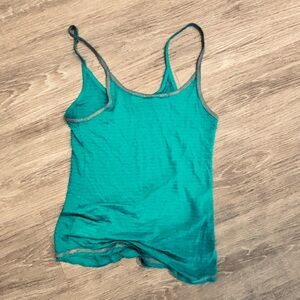 Miss Me Turquoise Sleeveless Blouse SIZE SMALL COTTEN/LINEN